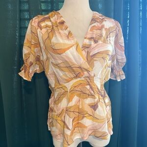 Parker Multicolor V-Neck Blouse